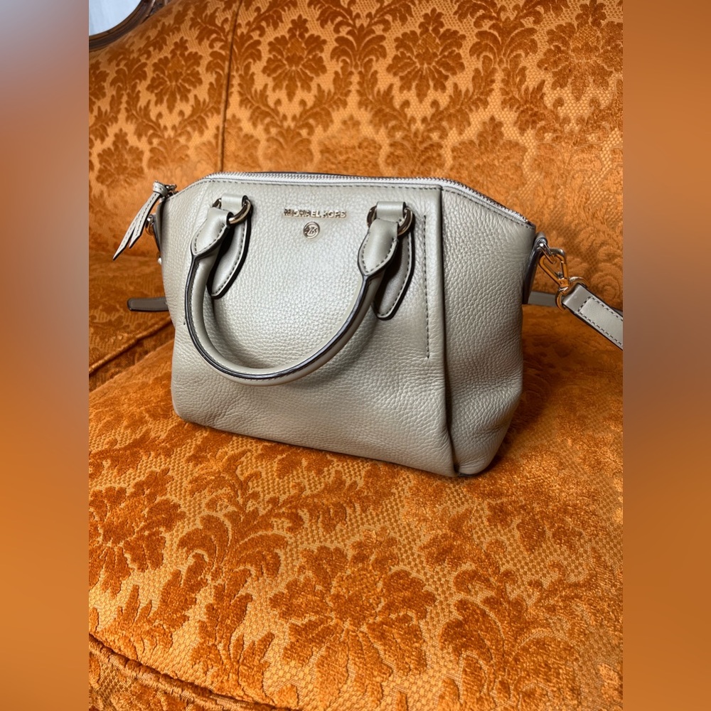 Michael Kors pebble leather two-way crossbody in sage green